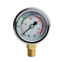Edelstahl Dual -Skala -Manometer für pneumatische Druckluftregler